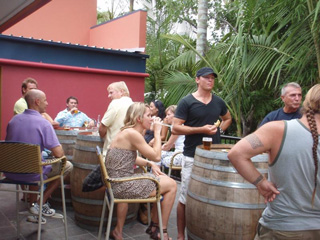 Enjoy a few drinks at the bar